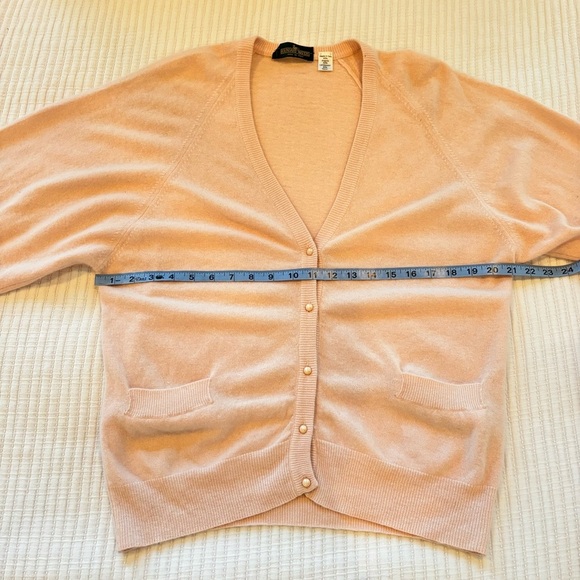 Boundary Water Vintage Made in Italy Angora Lambswool Blend Baby Pink Cardigan M - Picture 7 of 9